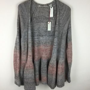 NWT Knitted & Knotted peplum cardigan size M
